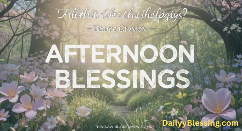 good afternoon prayer