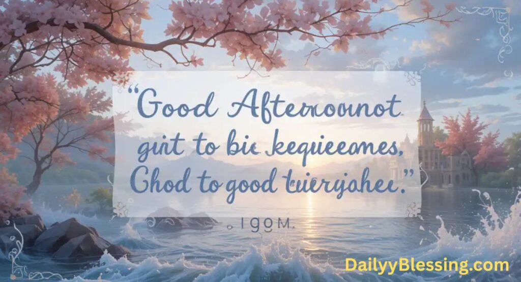 good afternoon prayer