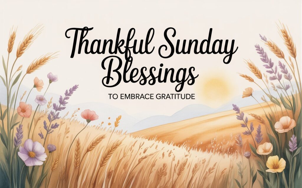 sunday blessings and prayers