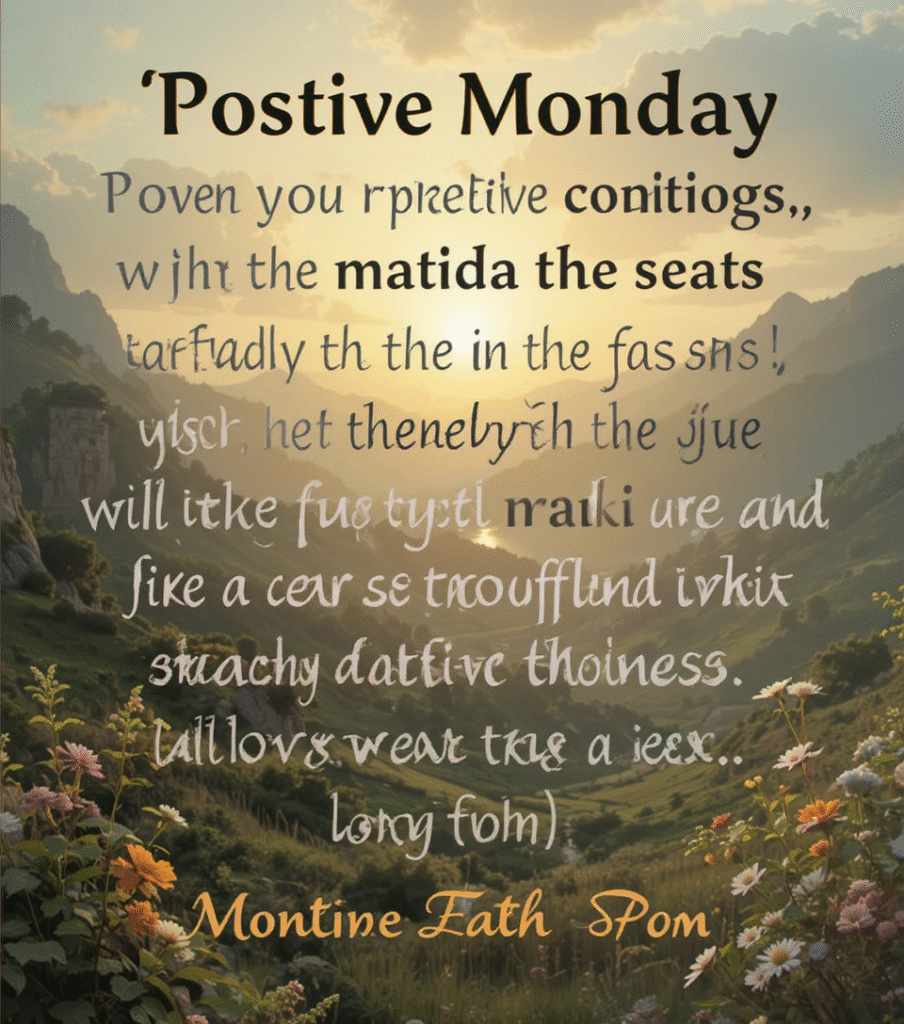 positive monday blessings