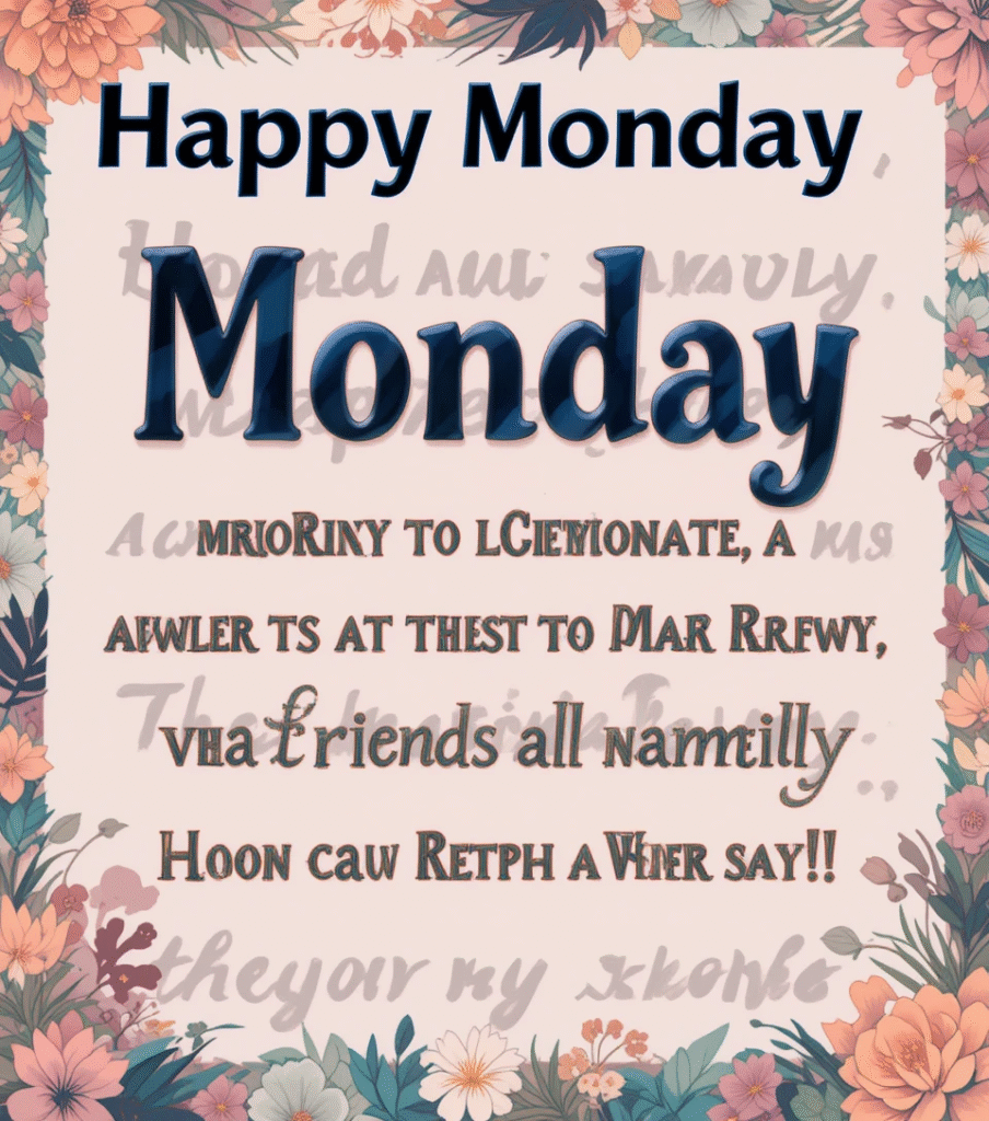 positive monday blessings