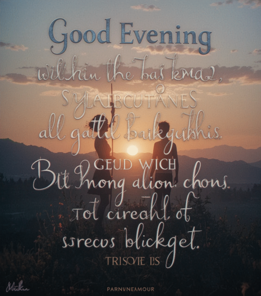 good evening blessings and prayers
