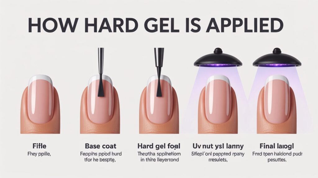 Hard gel nails