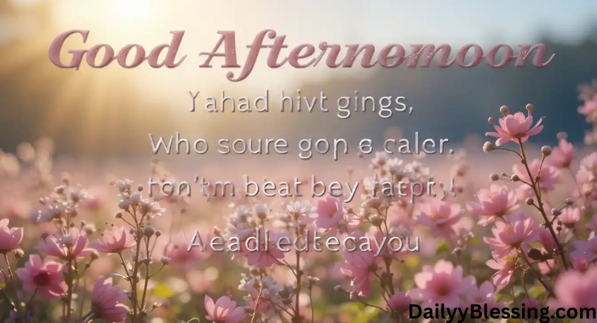 good afternoon prayer